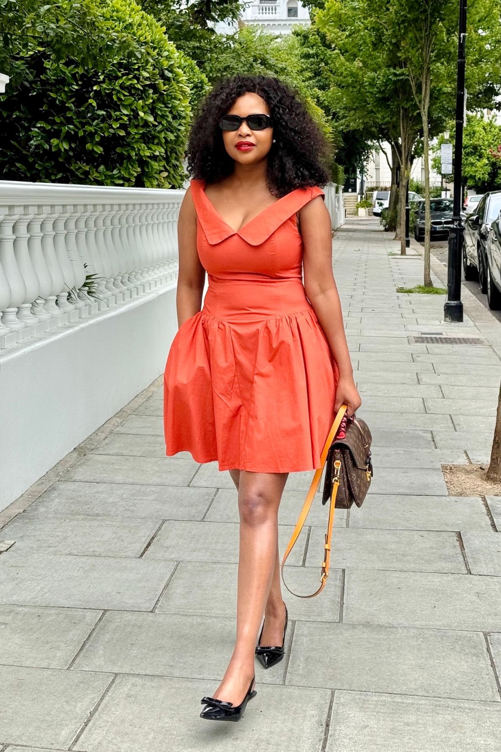 Burnt Orange Poplin dress for you